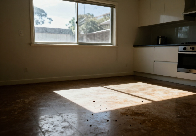 Rodent infestation in an Arndell Park garage before treatment